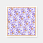 Een paarse paradijselijke daisy / vlinder servet (Voorkant)