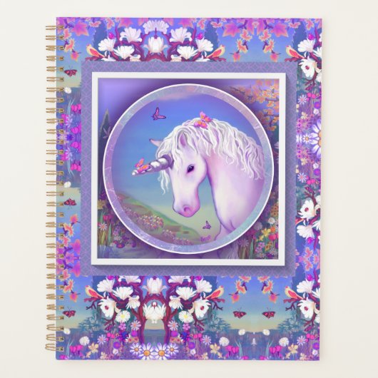 een paarse paradijsplant planner (Voorkant)