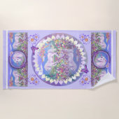 Een Paarse Peradise-handdoek Strandlaken (Voorkant)