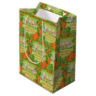 Een paashaas houdt van me medium cadeauzakje