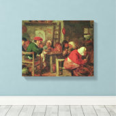 Een paasmaaltijd canvas afdruk (Insitu (Houten vloer))