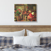 Een paasmaaltijd canvas afdruk (Insitu (Slaapkamer))