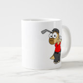 Een Pachycephalosaurus die golf speelt. Extra Grote Beker (Voorkant rechts)