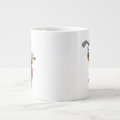 Een Pachycephalosaurus die golf speelt. Extra Grote Beker (Voorkant)