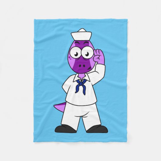 Een Pachycephalosaurus dinosaurus zeeman. Fleece Deken (Voorkant)