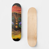 Een Paddenstoelenwereld Skateboard (Voorkant)