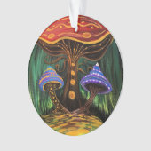 Een paddenstoelwereld ornament (voorkant)