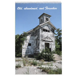 Één pagina 12 maandkalender, oude & verlaten dinge kalender