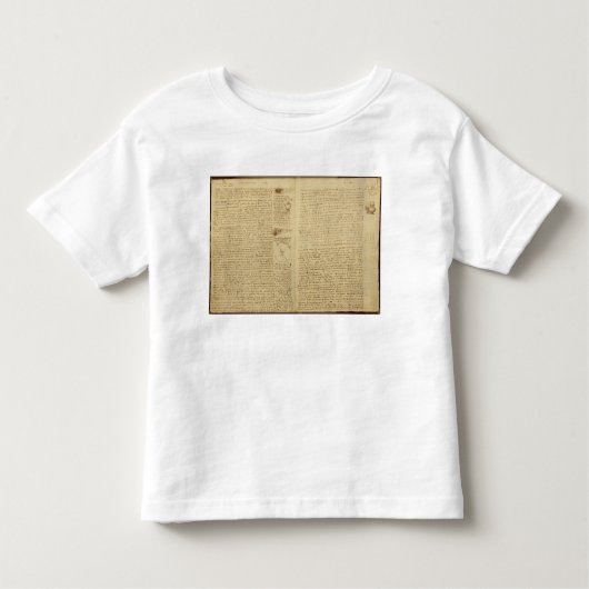 Een pagina van de Codex Leicester, 1508-12 Kinder Shirts (Voorkant)