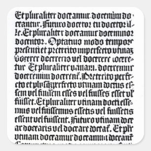 Een pagina van de "Grammaire Latine" Vierkante Sticker