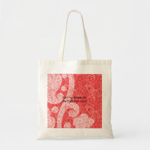 Een paisley-ontwerp met rijk rood en bl tote bag