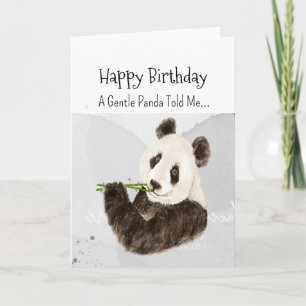Een Panda Beer Persoonlijkheid Verjaardag Fun Anim Kaart