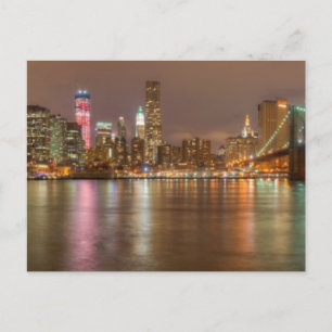 Een panorama van de skyline van New York City Briefkaart