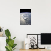 Een panoramisch uitzicht van het eiland Hispaniola Poster (Thuiskantoor)
