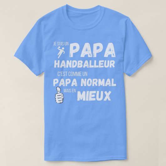 Een pap-handballspeler als een gewoon pap leuk cad t-shirt (Design voorkant)