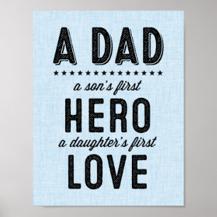 Een papa typografie afdruk poster