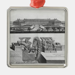 Een papierfabriek metalen ornament