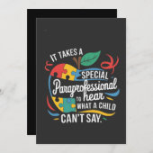 Een paraprofessional hoort wat een kind is bedankkaart (Voorkant / Achterkant)