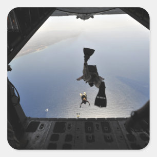 Een pararescueman van de Amerikaanse luchtmacht sp Vierkante Sticker