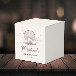 Een pareltje onder het zeeen baby shower bedankdoosjes