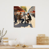 Een Parijse tafel in de zon Print (Keuken)