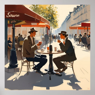 Een Parijse tafel in de zon Print