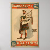 Een parlor Match "Old Hoss" Scottish Bagpiper Poster (Voorkant)