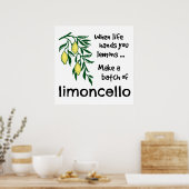 Een partij Limoncello Lemon Liqueur Poster (Keuken)
