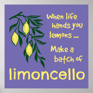 Een partij Limoncello Lemon Liqueur Poster