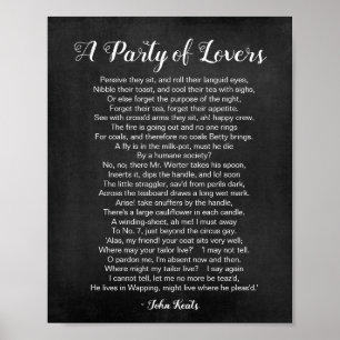Een Partij van het Gedicht van Lovers Zwart en Wit Poster
