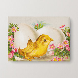 "Een Pasen Aanbod" Vintage Victoriaanse Kaart, 188 Button