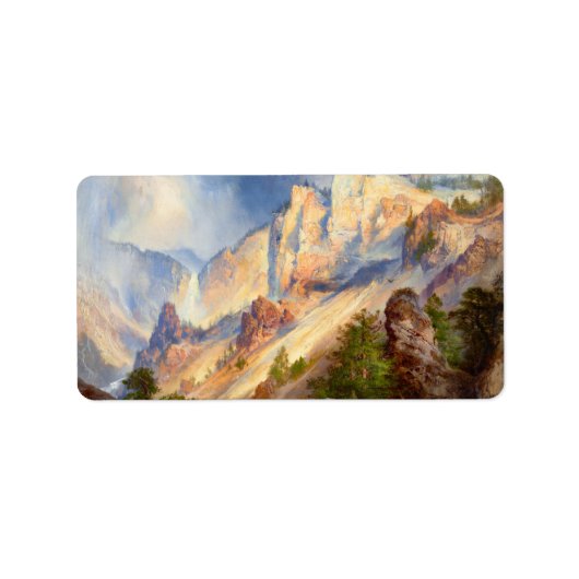 Een Passing Shower in de Yellowstone Canyon, 1903 Etiket (Voorkant)