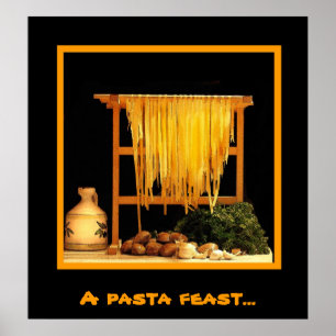 Een pasta feast poster