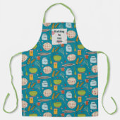 Een pasteidoekpatroon met aanpasbare patch  schort (Voorkant)