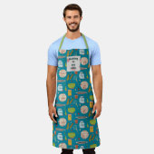 Een pasteidoekpatroon met aanpasbare patch  schort (Gedragen)