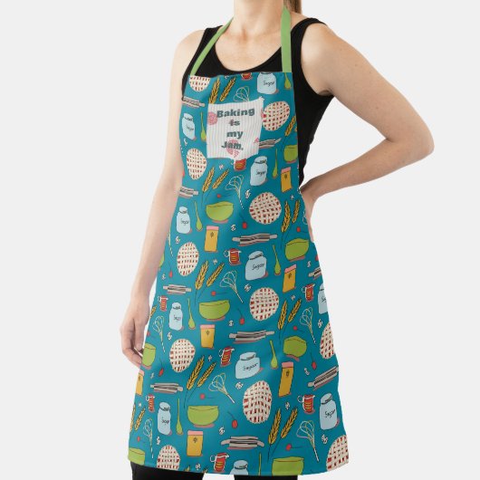 Een pasteidoekpatroon met aanpasbare patch  schort (Insitu)