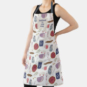 Een pasteidoekpatroon met aanpasbare patch  schort (Insitu)