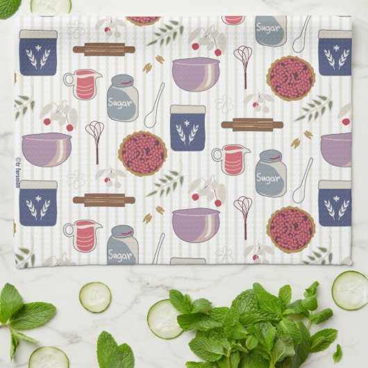 Een pasteidoekpatroon met aanpasbare patch  theedoek (Gevouwen)