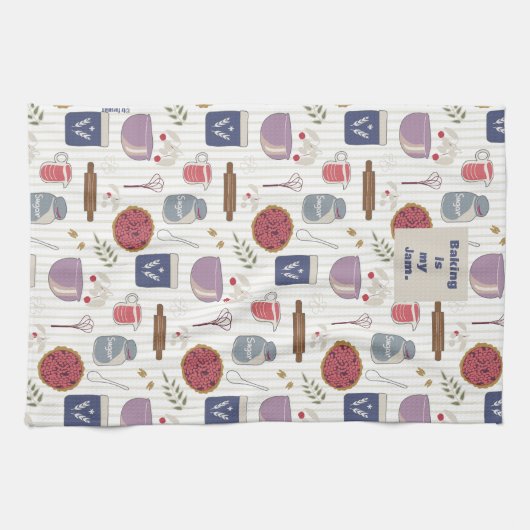 Een pasteidoekpatroon met aanpasbare patch  theedoek (Horizontaal)