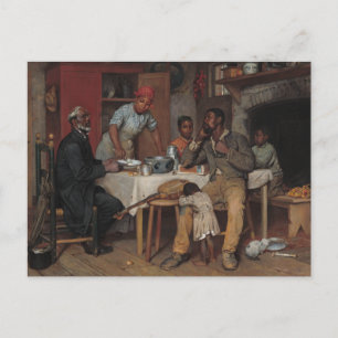 Een pastoor bezoek briefkaart