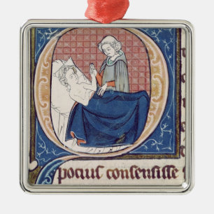 Een patiënt onderzoeken metalen ornament