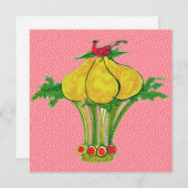 Een patrijs in een perenboom kaart (Voorkant / Achterkant)