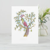 Een patrijs in een perenboom kaart (Staand voorkant)