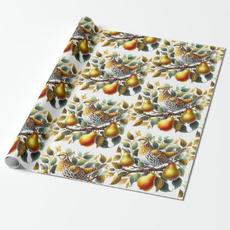 Een patrijs in een perenboom Kerstmis Cadeaupapier