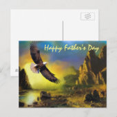 Een patriottisch design met Bald Eagle Flying High Briefkaart (Voorkant / Achterkant)