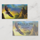 Een patriottisch design met Bald Eagle Flying High Visitekaartje (Voorkant / Achterkant)