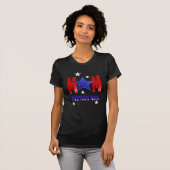 Een Patriottische Blauwe Star Mam T-Shirts (Voorkant volledig)