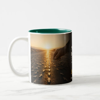 Een Patroon Wordt Een Lot Boekcitaat Tweekleurige Koffiemok