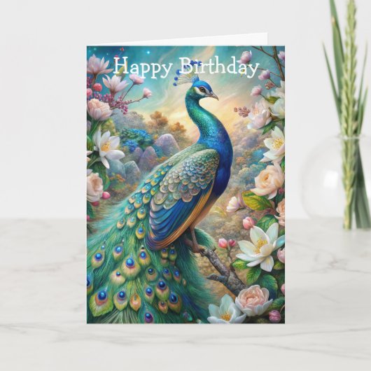 Een pauw kaart (Voorkant)