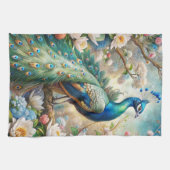 Een pauw theedoek (Horizontaal)